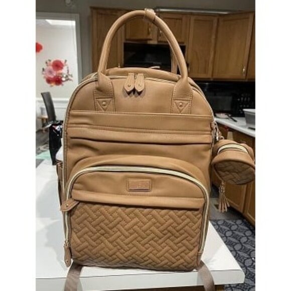 New Leather Diaper Bag Backpack - Baby Essentials Travel Baby Bag main image 3